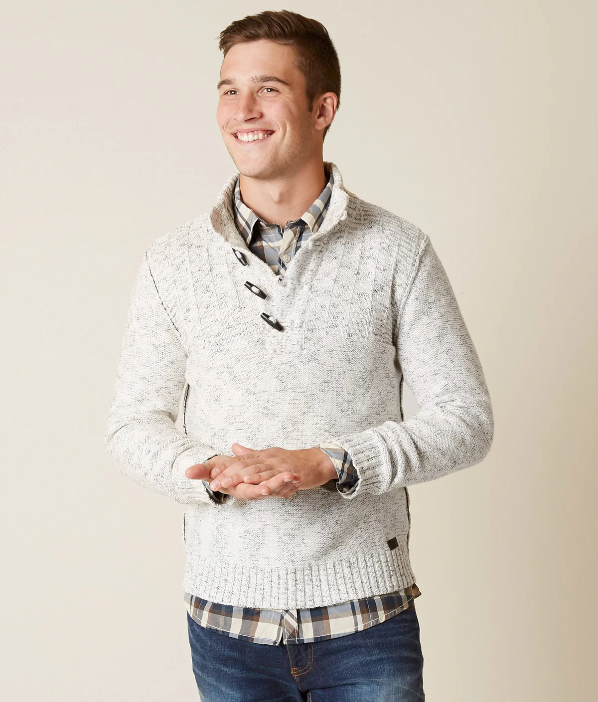 Double Dash Henley Sweater